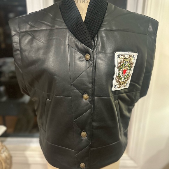 Truth Jackets & Blazers - Truth Black Leather Women's Vest with Embroidered Patch